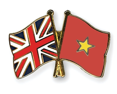 Fahnen Pins Grossbritannien Vietnam