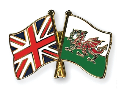 Fahnen Pins Grossbritannien Wales