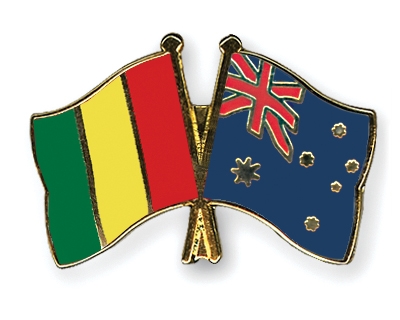 Fahnen Pins Guinea Australien