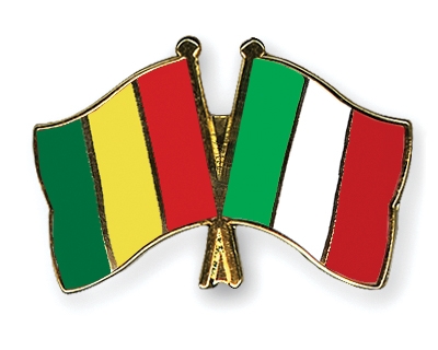 Fahnen Pins Guinea Italien