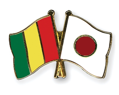 Fahnen Pins Guinea Japan