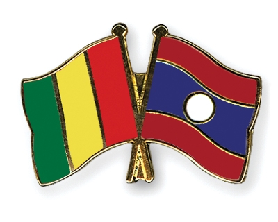 Fahnen Pins Guinea Laos