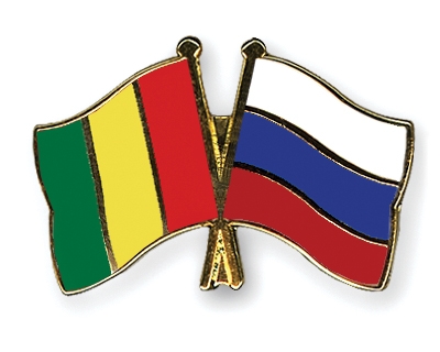 Fahnen Pins Guinea Russland