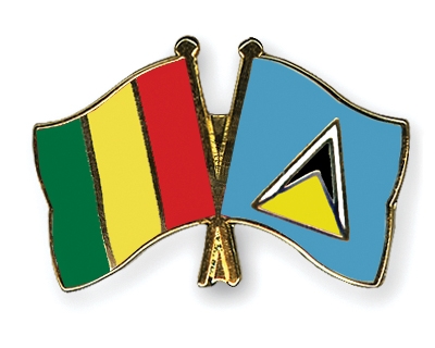 Fahnen Pins Guinea St-Lucia