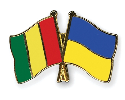 Fahnen Pins Guinea Ukraine