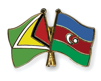 Fahnen Pins Guyana Aserbaidschan