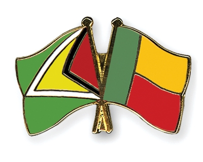 Fahnen Pins Guyana Benin
