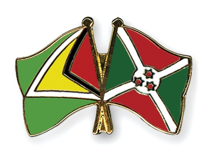 Fahnen Pins Guyana Burundi
