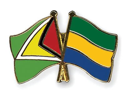 Fahnen Pins Guyana Gabun