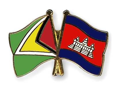 Fahnen Pins Guyana Kambodscha