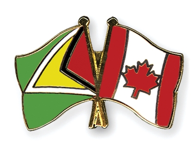 Fahnen Pins Guyana Kanada