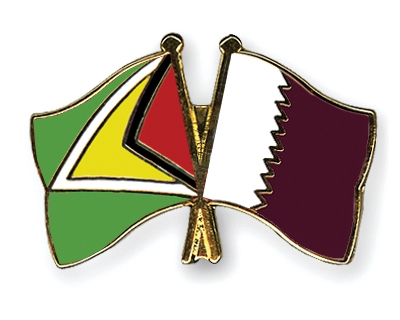 Fahnen Pins Guyana Katar