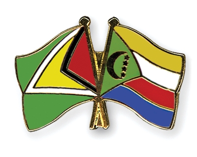 Fahnen Pins Guyana Komoren