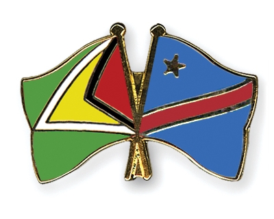 Fahnen Pins Guyana Kongo-Demokratische-Republik