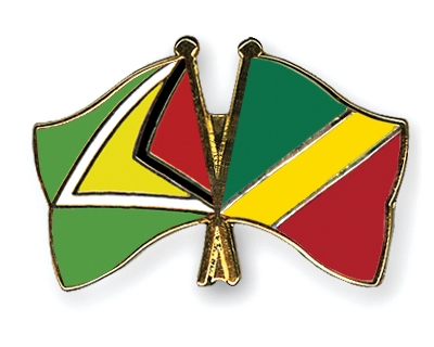 Fahnen Pins Guyana Kongo-Republik