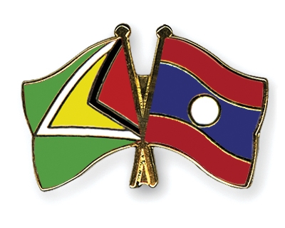 Fahnen Pins Guyana Laos