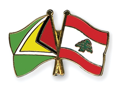 Fahnen Pins Guyana Libanon