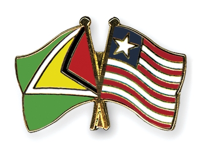 Fahnen Pins Guyana Liberia