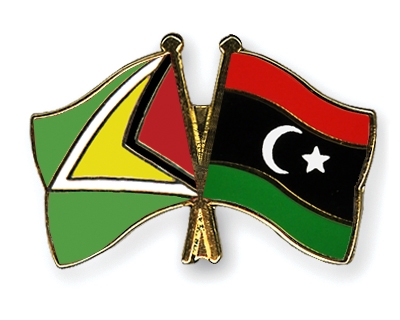 Fahnen Pins Guyana Libyen