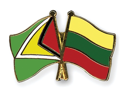 Fahnen Pins Guyana Litauen