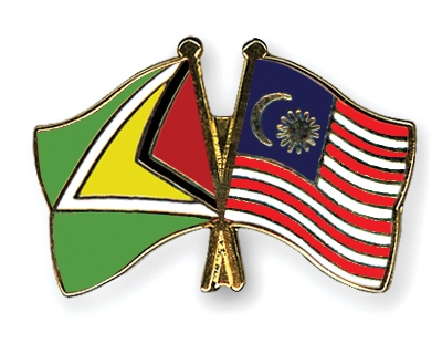 Fahnen Pins Guyana Malaysia
