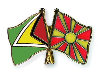 Fahnen Pins Guyana Mazedonien