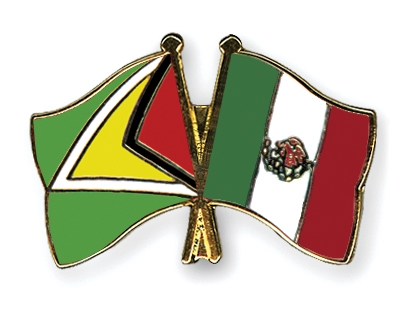Fahnen Pins Guyana Mexiko