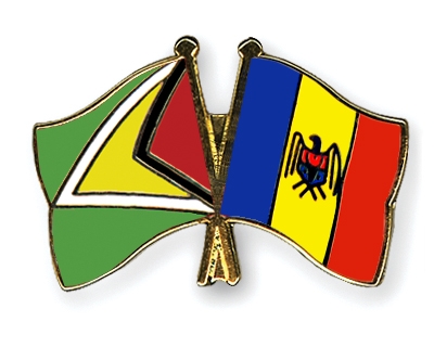 Fahnen Pins Guyana Moldau