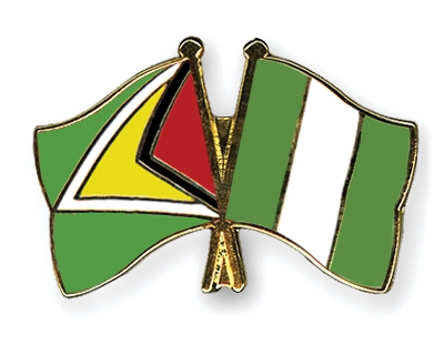 Fahnen Pins Guyana Nigeria