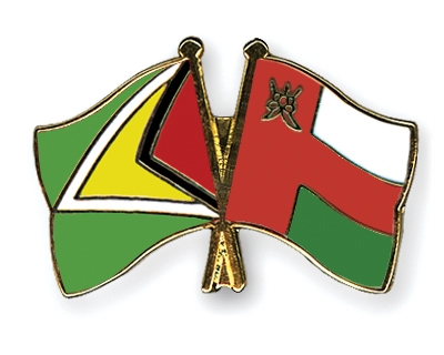 Fahnen Pins Guyana Oman