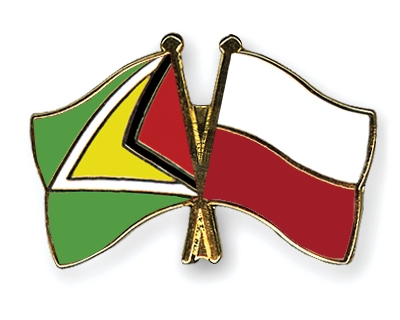 Fahnen Pins Guyana Polen