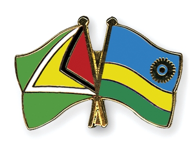 Fahnen Pins Guyana Ruanda