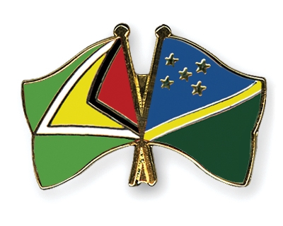 Fahnen Pins Guyana Salomonen