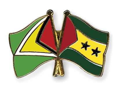 Fahnen Pins Guyana Sao-Tome-und-Principe