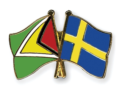 Fahnen Pins Guyana Schweden