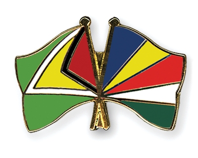 Fahnen Pins Guyana Seychellen