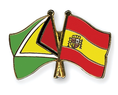 Fahnen Pins Guyana Spanien