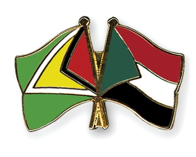 Fahnen Pins Guyana Sudan