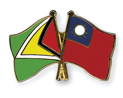 Fahnen Pins Guyana Taiwan