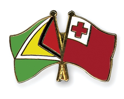 Fahnen Pins Guyana Tonga
