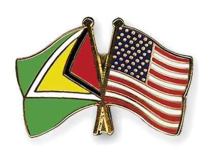 Fahnen Pins Guyana USA