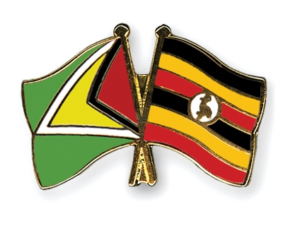 Fahnen Pins Guyana Uganda