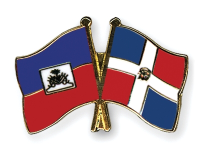 Fahnen Pins Haiti Dominikanische-Republik