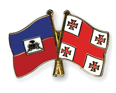 Fahnen Pins Haiti Georgien