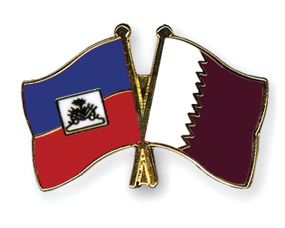 Fahnen Pins Haiti Katar