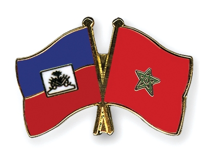 Fahnen Pins Haiti Marokko