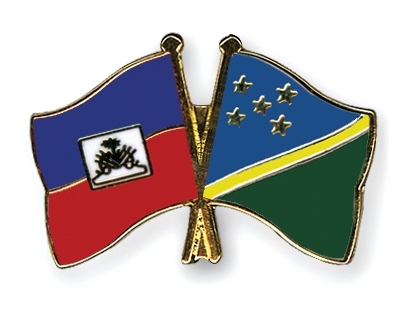 Fahnen Pins Haiti Salomonen