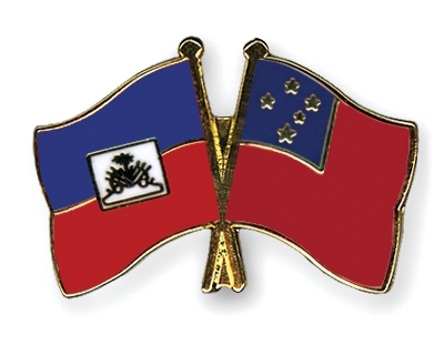 Fahnen Pins Haiti Samoa