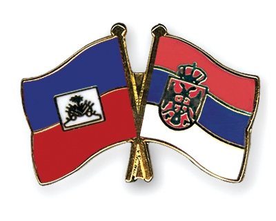 Fahnen Pins Haiti Serbien
