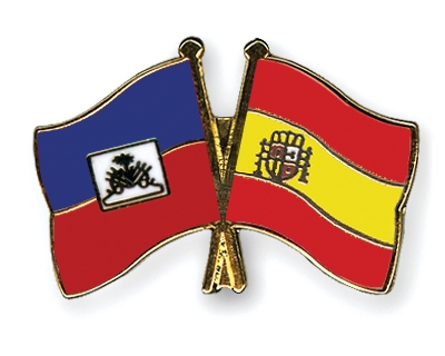 Fahnen Pins Haiti Spanien